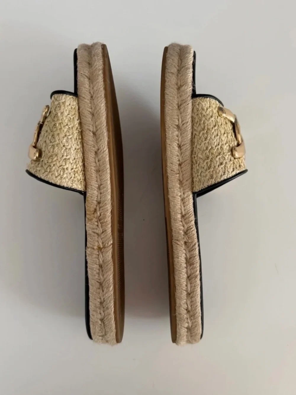 H&M Raffia Espadrille Slide Sandals